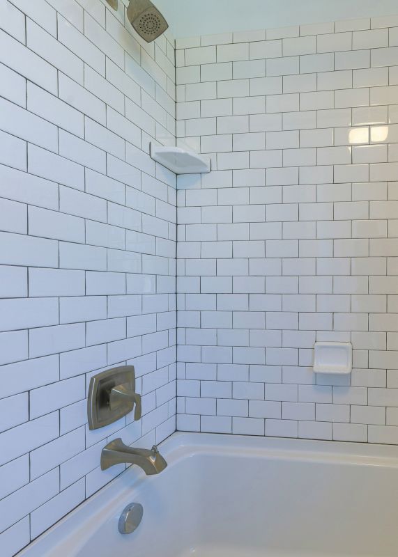 Regrouting Completed in a Bathroom